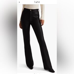 Favorite Daughter The Valentina Bootcut Black Coated denim Obsidian